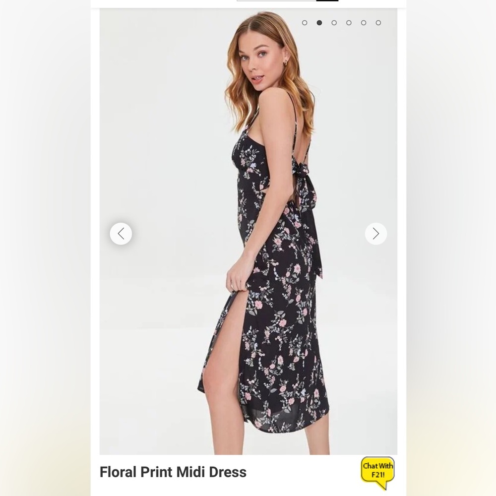 Forever 21 floral print midi dress